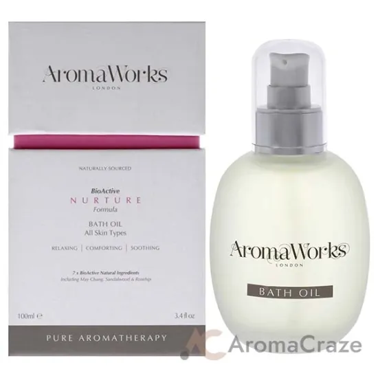 Picture of Nurture Bath Oil by Aromaworks for Unisex - 3.4 oz Oil
