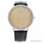 Andreas Osten AO-171 Hygge Silver/Black Leather Strap Watch 
