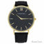 Andreas Osten AO-104 Tidlos Gold/Black Leather Strap Watch U
