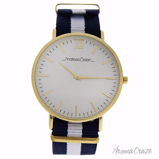 Andreas Osten AO-57 Somand Gold/Navy Blue & White Nylon Stra