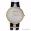 Andreas Osten AO-57 Somand Gold/Navy Blue & White Nylon Stra