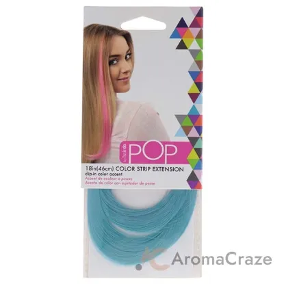 Picture of Pop Color Strip Extension - Blue Frosting Light Blue by Hairdo for Women - 18 Inch Hair Extension