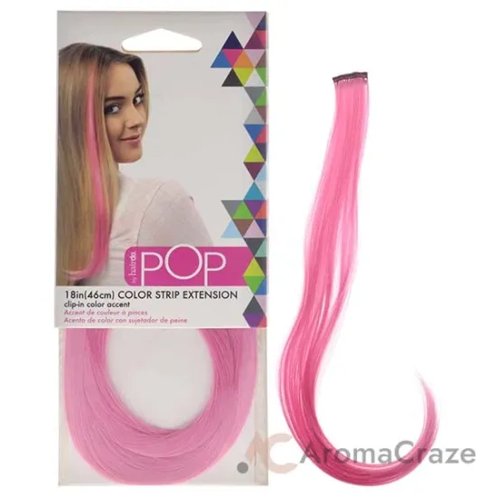 Picture of Pop Color Strip Extension - Pink Sprinkles by Hairdo for Women - 18 Inch Hair Extension