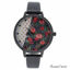 Charlotte Raffaelli CRF026 La Florale Black Leather Strap Wa