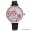 Charlotte Raffaelli CRF003 La Florale Rose Gold/Black Leathe
