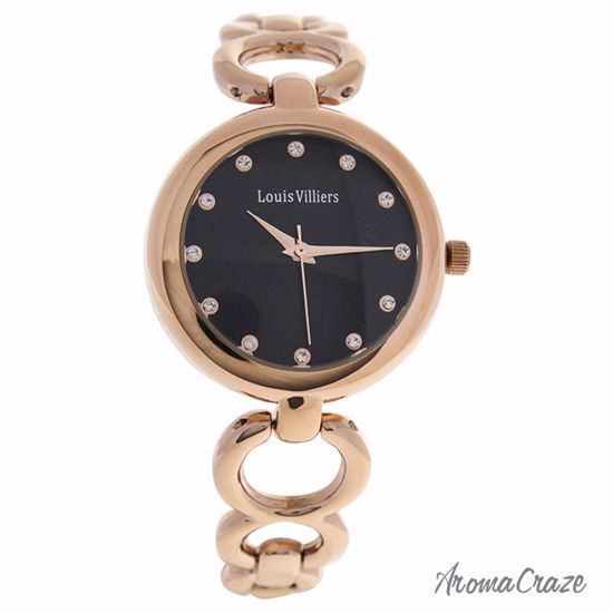 Louis Villiers AL0583-08 Rose Gold Stainless Steel Bracelet 