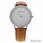 Andreas Osten AO-18 Klassisk Silver/Brown Leather Strap Watc