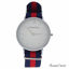 Andreas Osten AO-61 Somand Silver/Navy Blue-Red Nylon Strap 