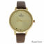 Charlotte Raffaelli CRB005 La Basic Gold/Brown Leather Strap
