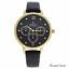 Charlotte Raffaelli CRB016 La Basic Gold/Black Leather Strap