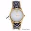 Manoush MNSHIWC Hindi Heart Gold/Black Nylon Strap Watch for