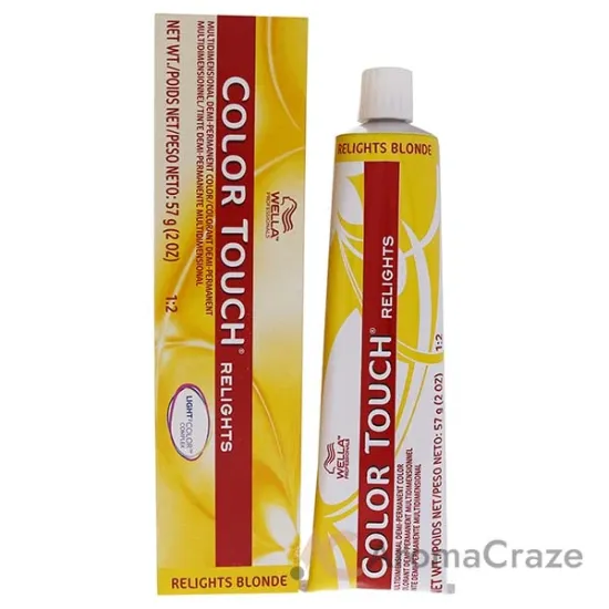 Picture of Color Touch Relights Demi-Permanent Color - 18 Ash Pearl by Wella for Unisex - 2 oz Hair Color