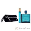 Picture of Versace Eros by Versace for Men - 3 Pc Gift Set 3.4oz EDT Spray, 10ml EDT Spray, Blue Trousse