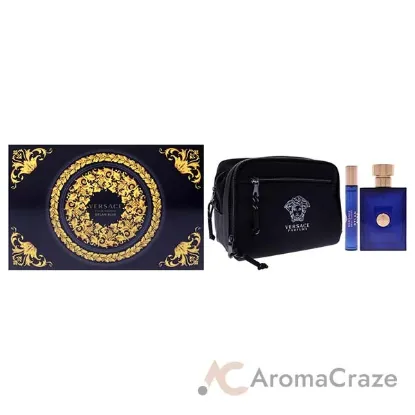 Picture of Dylan Blue by Versace for Men - 3 Pc Gift Set 3.4oz EDT Spray, 10ml EDT Spray, Blue Pouch