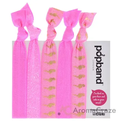 Picture of Hair Tie - Flamingo by Popband for Women - 5 Pc Hair Bands