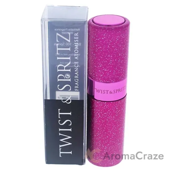 Picture of Twist and Spritz Atomiser - Hot Pink Glitter by Twist and Spritz for Women - 8 ml Refillable Spray (Empty)