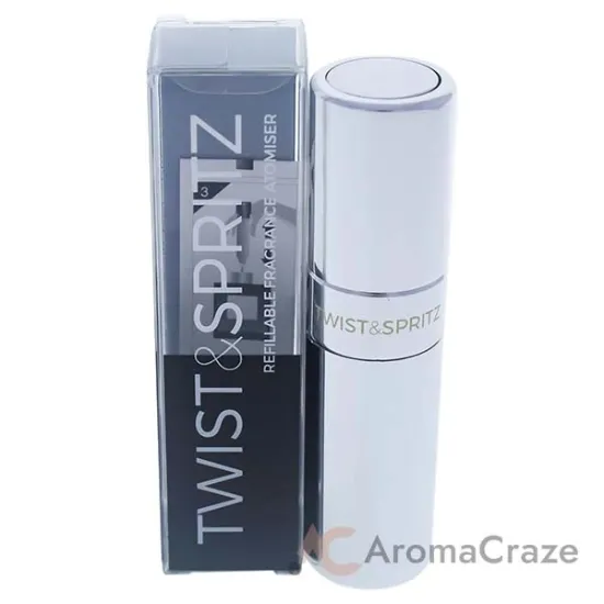 Picture of Twist and Spritz Atomiser - Polished Silver by Twist and Spritz for Women - 8 ml Refillable Spray (Empty)