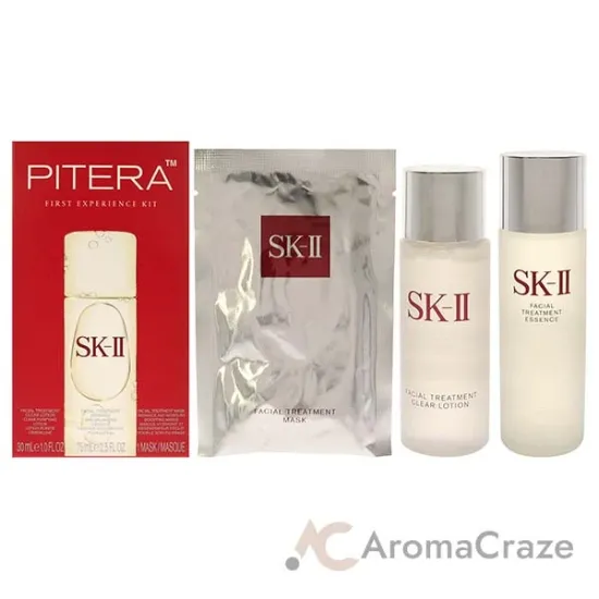Picture of Pitera First Experience Kit by SK-II for Unisex - 3 Pc 2.5oz Facial Treatment Essence , 1oz Facial Treatment Clear Lotion, 1Pc Facial Treatment Mask