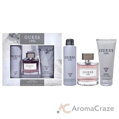 Picture of Guess 1981 by Guess for Men - 3 Pc Gift Set 3.4oz EDT Spray, 6oz Deodorant Body Spray, 6.7oz Shower Gel