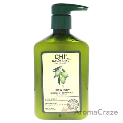 Picture of Olive Naturals Hair and Body Shampoo Body Wash by CHI for Unisex - 11.5 oz Body Wash