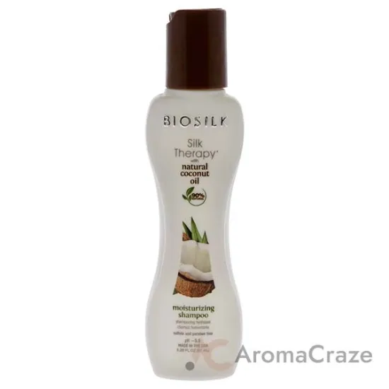 Picture of Silk Therapy with Natural Coconut Oil Moisturizing Shampoo by Biosilk for Unisex - 2.26 oz Shampoo