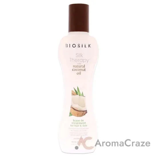Picture of Silk Therapy with Organic Coconut Oil Leave-In Treatment by Biosilk for Unisex - 5.64 oz Treatment