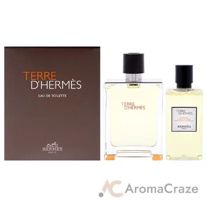 Picture of Terre DHermes by Hermes for Men - 2 Pc Gift Set 3.3oz EDT Spray, 2.7oz Hair and Body Shower Gel