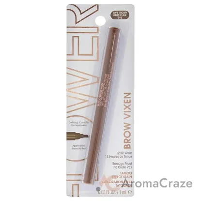 Picture of Brow Vixen Tattoo Effect Brow Stain - BV3 Soft Brown by Flower Beauty for Women - 0.03 oz Eyebrow