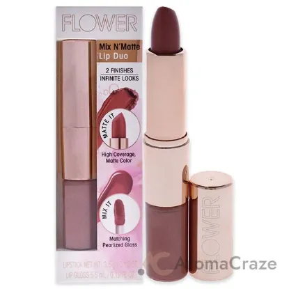 Picture of Mix N Matte Lip Duo - LD2 Honey Nude by Flower Beauty for Women - 1 Pc 0.12 oz Lipstick, 0.19 oz Lip Gloss