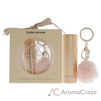 Picture of Babe Power by Missguided for Women - 2 Pc Mini Gift Set 10ml EDP Spray, Mini Pom Pom Keyring