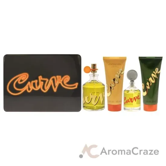 Picture of Curve by Liz Claiborne for Men - 4 Pc Gift Set 4.2oz EDC Spray, 0.25oz EDC Splash, 3.4oz After Shave Balm, 3.4oz Shower Gel