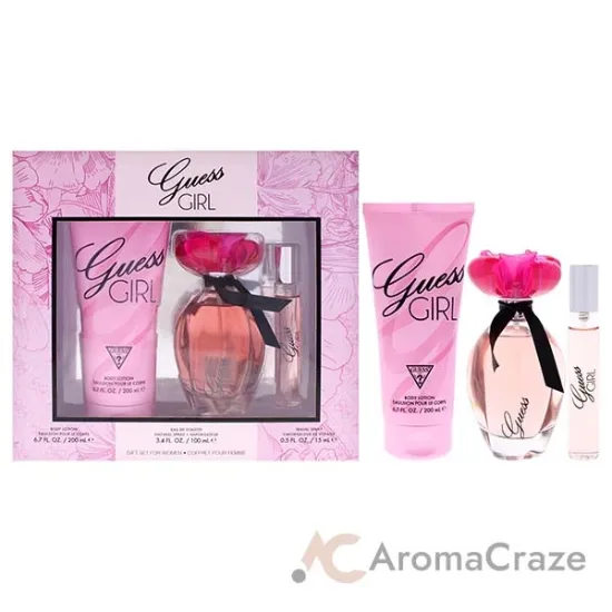 Picture of Guess Girl by Guess for Women - 3 Pc Gift Set 3.4oz EDT Spray, 0.5oz EDT Spray, 6.7oz Body Lotion