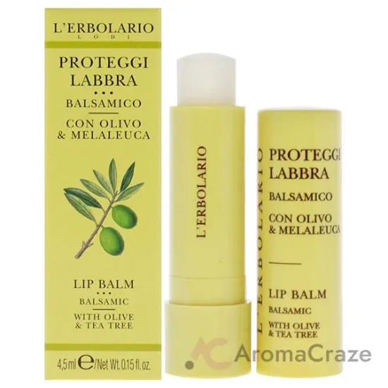 Picture of Lip Balm - Olive and Tea Tree by LErbolario for Unisex - 0.15 oz Lip Balm