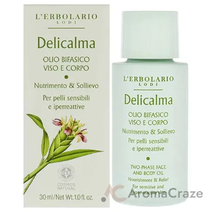 Picture of Delicalma Two-Phase Face and Body Oil by LErbolario for Unisex - 1 oz Oil