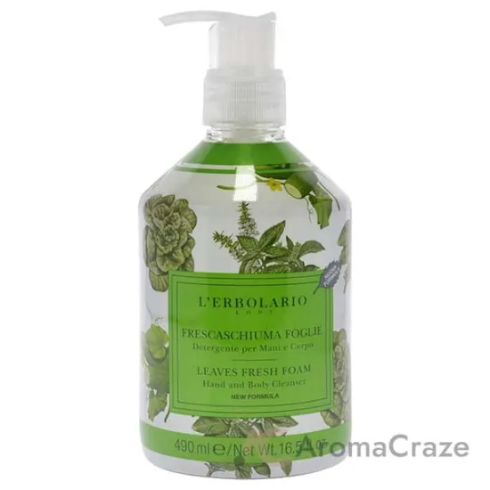 Picture of Leaves Fresh Foam Hand and Body Cleanser by LErbolario for Unisex - 16.5 oz Cleanser