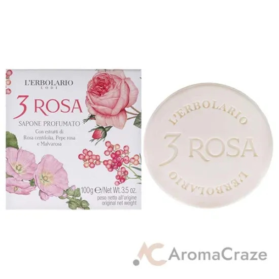 Picture of Perfumed Bar Soap - 3 Rosa by LErbolario for Unisex - 3.5 oz Soap