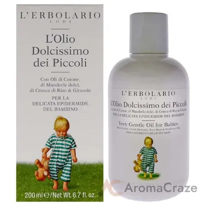 Picture of Very Gentle Oil for Babies by LErbolario for Kids - 6.7 oz Oil