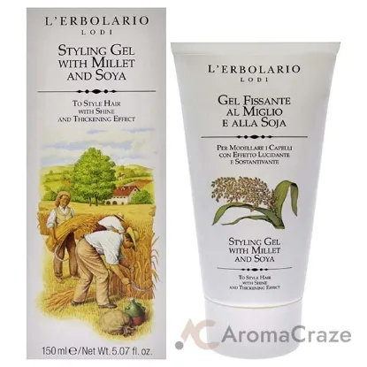 Picture of Styling Gel - Millet and Soya by LErbolario for Unisex - 5.07 oz Gel