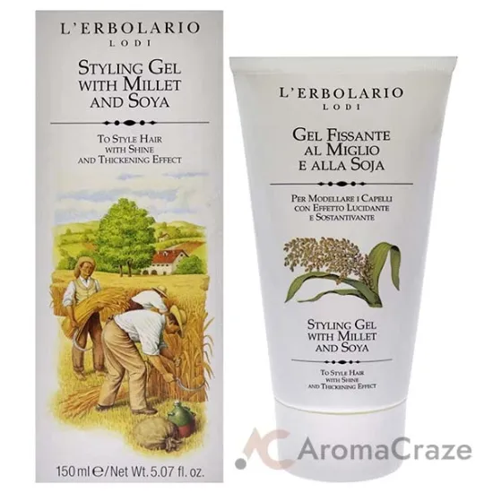 Picture of Styling Gel - Millet and Soya by LErbolario for Unisex - 5.07 oz Gel