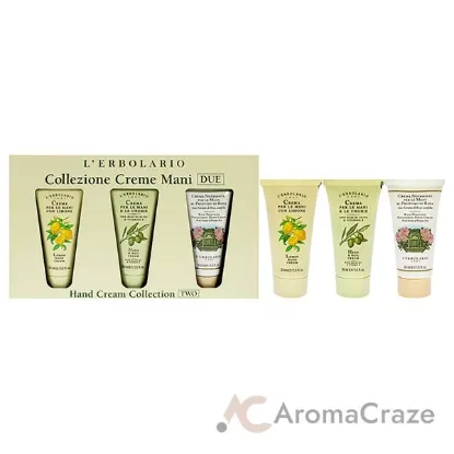 Picture of Hand Cream Collection Two by LErbolario for Unisex - 3 Pc 1oz Hand and Nail Cream, 1oz Perfumed Nourishing Hand Cream - Rose, 1oz Hand Cream - Lemon