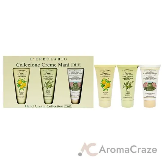 Picture of Hand Cream Collection Two by LErbolario for Unisex - 3 Pc 1oz Hand and Nail Cream, 1oz Perfumed Nourishing Hand Cream - Rose, 1oz Hand Cream - Lemon