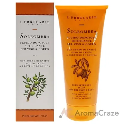 Picture of Soleombra Silky After-Sun Fluid by LErbolario for Unisex - 6.7 oz Fluid
