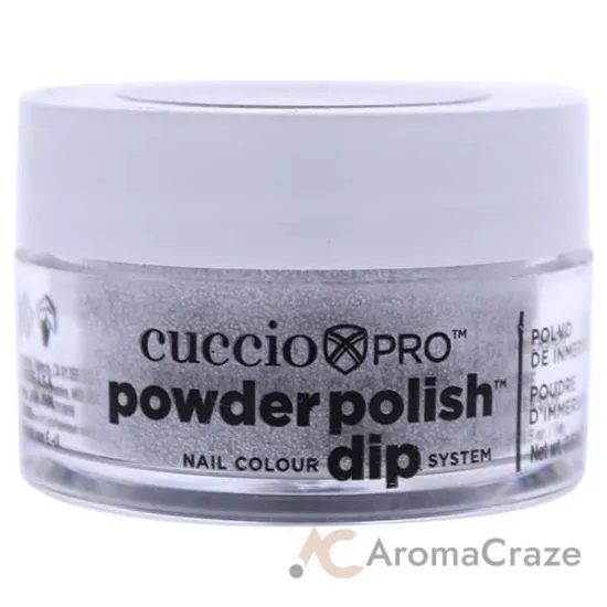 Picture of Pro Powder Polish Nail Colour Dip System - Silver with Silver Glitter by Cuccio Colour for Women - 0.5 oz Nail Powder