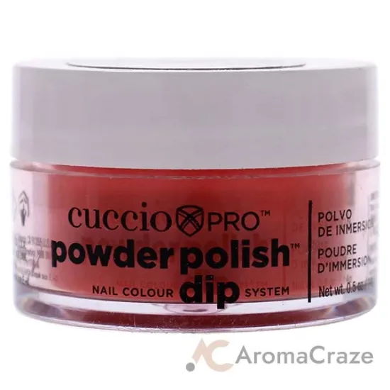 Picture of Pro Powder Polish Nail Colour Dip System - Red with Orange Undertones by Cuccio Colour for Women - 0.5 oz Nail Powder