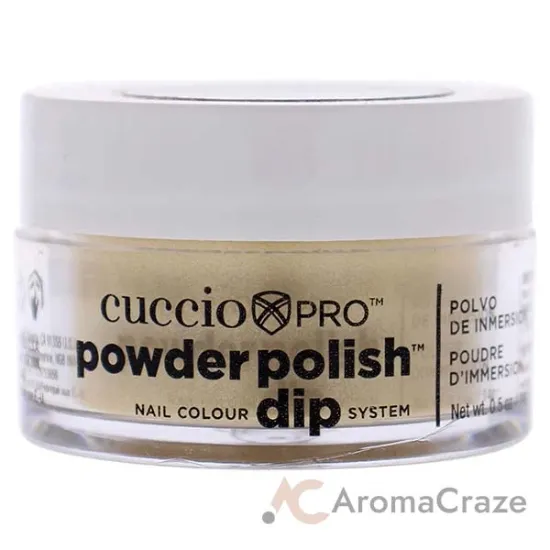 Picture of Pro Powder Polish Nail Colour Dip System - Metallic Lemon Gold by Cuccio Colour for Women - 0.5 oz Nail Powder
