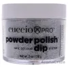 Picture of Pro Powder Polish Nail Colour Dip System - Deep Silver Glitter by Cuccio Colour for Women - 1.6 oz Nail Powder