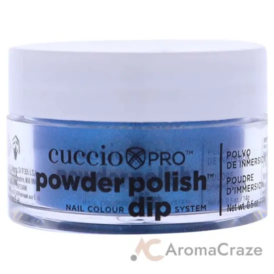 Picture of Pro Powder Polish Nail Colour Dip System - Blue With Pink Glitter by Cuccio Colour for Women - 0.5 oz Nail Powder