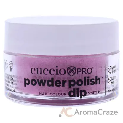 Picture of Pro Powder Polish Nail Colour Dip System - Deep Pink With Pink Glitter by Cuccio Colour for Women - 0.5 oz Nail Powder
