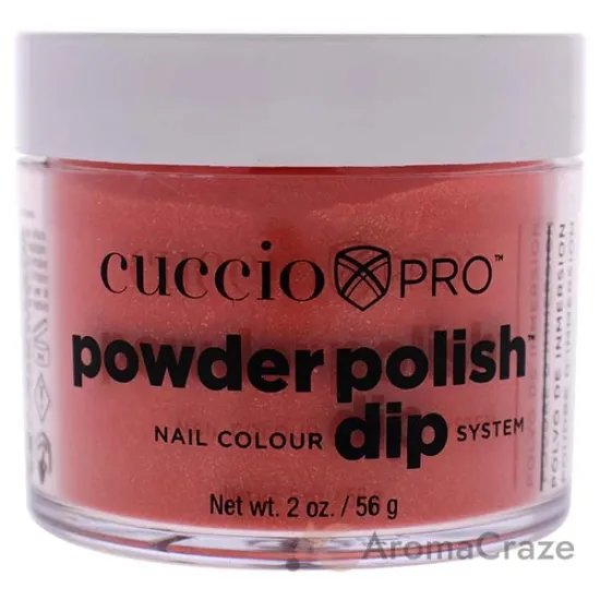 Picture of Pro Powder Polish Nail Colour Dip System - Orange With Gold Mica by Cuccio Colour for Women - 1.6 oz Nail Powder
