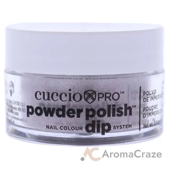 Picture of Pro Powder Polish Nail Colour Dip System - Silver With Baby Pink Glitter by Cuccio Colour for Women - 0.5 oz Nail Powder